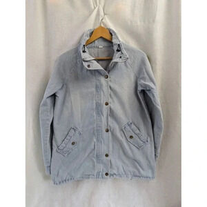 Zaful Commanding Officer Gooby K-S Patrol denim jacket women's size Medium F7